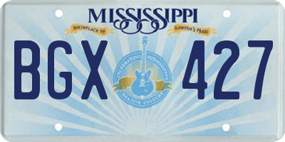 MS license plate BGX427