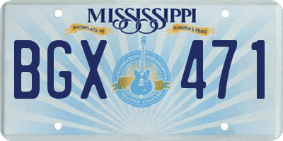 MS license plate BGX471