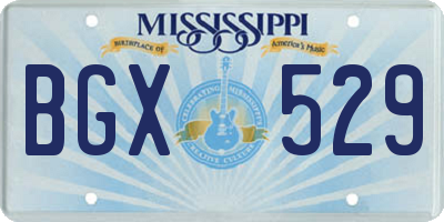 MS license plate BGX529