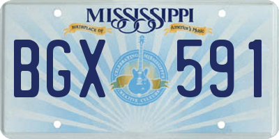 MS license plate BGX591