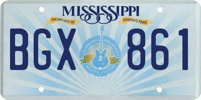 MS license plate BGX861