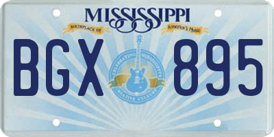 MS license plate BGX895