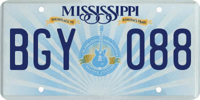 MS license plate BGY088