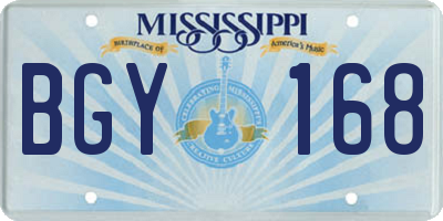MS license plate BGY168