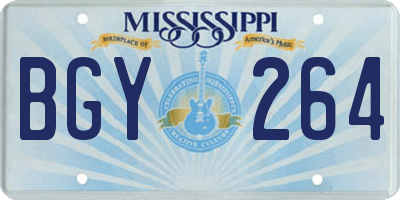 MS license plate BGY264