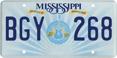 MS license plate BGY268