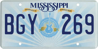 MS license plate BGY269