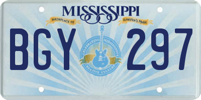 MS license plate BGY297