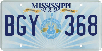 MS license plate BGY368