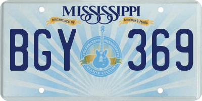 MS license plate BGY369