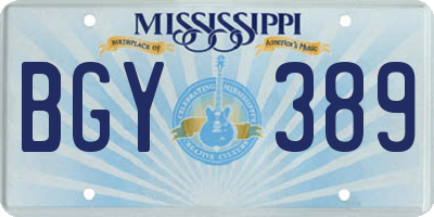 MS license plate BGY389