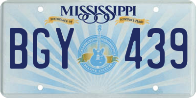 MS license plate BGY439
