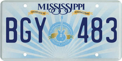 MS license plate BGY483