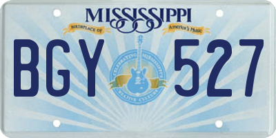 MS license plate BGY527
