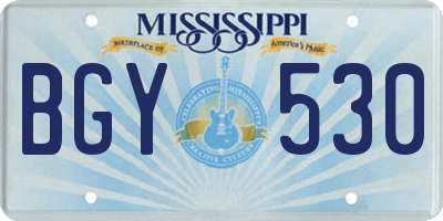 MS license plate BGY530