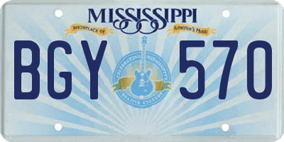 MS license plate BGY570