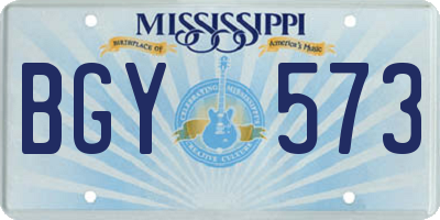 MS license plate BGY573