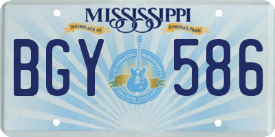 MS license plate BGY586