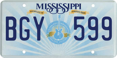 MS license plate BGY599