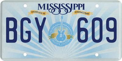 MS license plate BGY609