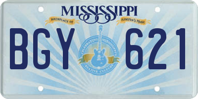 MS license plate BGY621