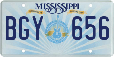 MS license plate BGY656