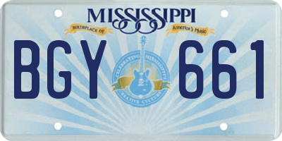 MS license plate BGY661