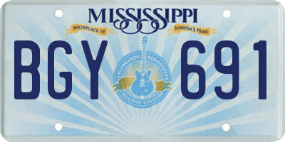 MS license plate BGY691