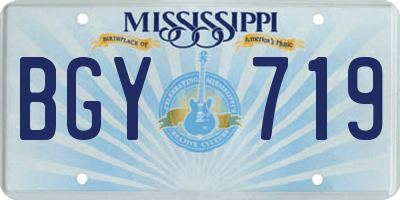 MS license plate BGY719