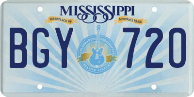 MS license plate BGY720