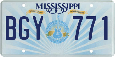 MS license plate BGY771