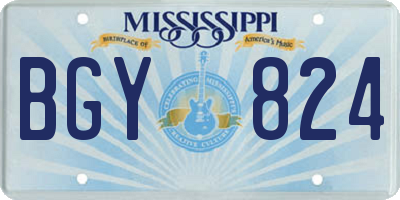 MS license plate BGY824