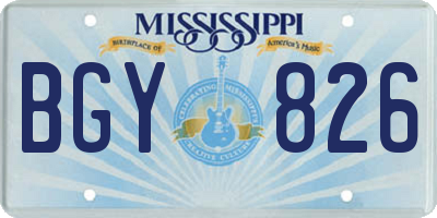 MS license plate BGY826