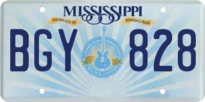 MS license plate BGY828