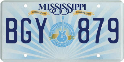 MS license plate BGY879