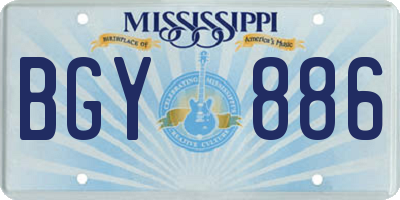 MS license plate BGY886