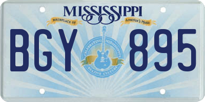 MS license plate BGY895