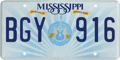 MS license plate BGY916