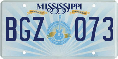 MS license plate BGZ073