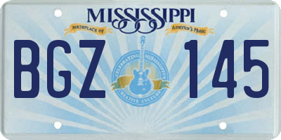 MS license plate BGZ145