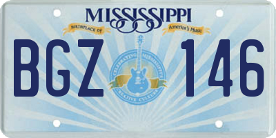 MS license plate BGZ146
