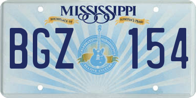 MS license plate BGZ154