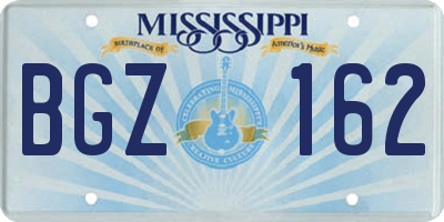 MS license plate BGZ162