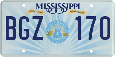 MS license plate BGZ170