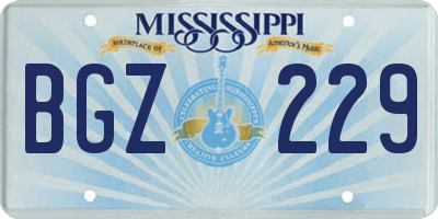 MS license plate BGZ229