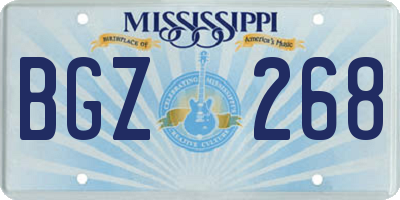 MS license plate BGZ268