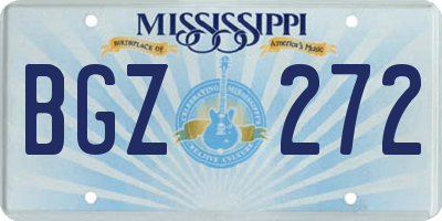 MS license plate BGZ272
