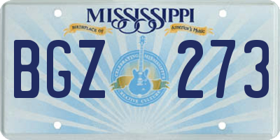MS license plate BGZ273