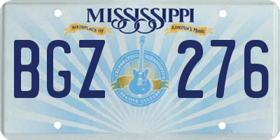 MS license plate BGZ276