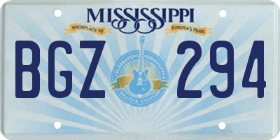 MS license plate BGZ294